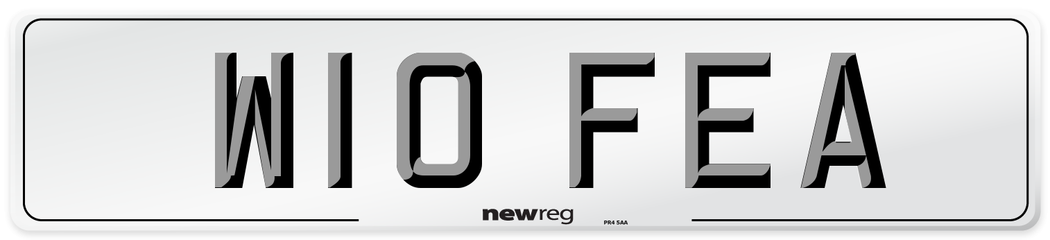 W10 FEA Number Plate from New Reg